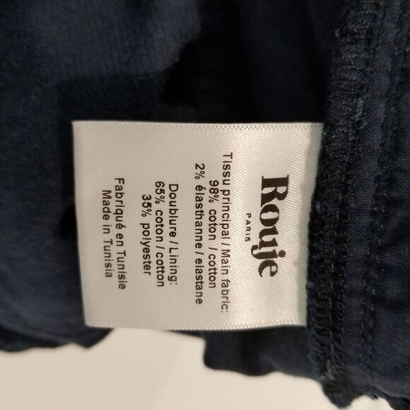 Rouge Paris Women Corduroy Pants Straight Leg Blue 44 US 12 - Picture 5 of 5